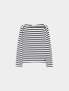 Iblues Attila Black/White Stripe Print Long Sleeve Top