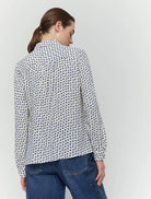 Iblues Fabiana Off White Star Print Shirt From back