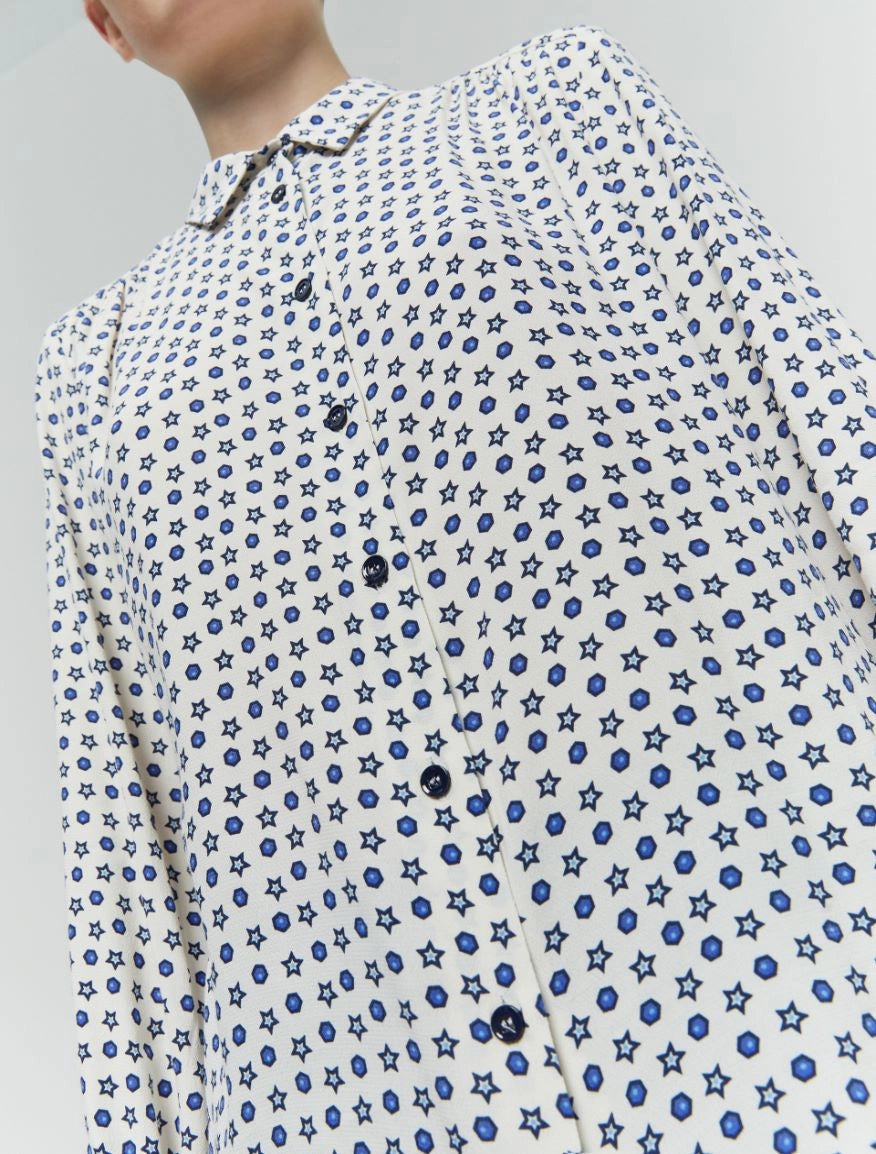 Iblues Fabiana Off White Star Print Blouse