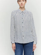 Iblues Fabiana Off Whit/Blue Star Print Shirt