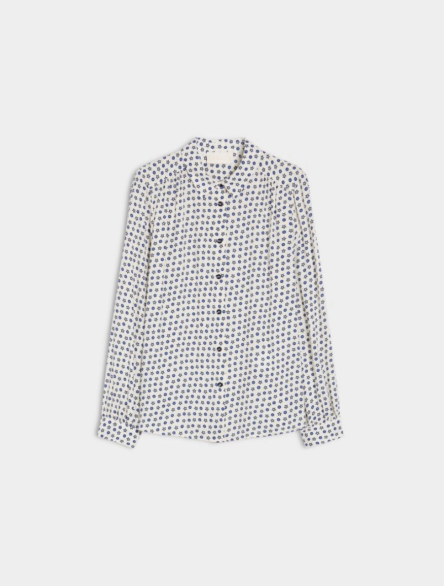 Iblues Fabiana Off White Star Print Shirt - Front