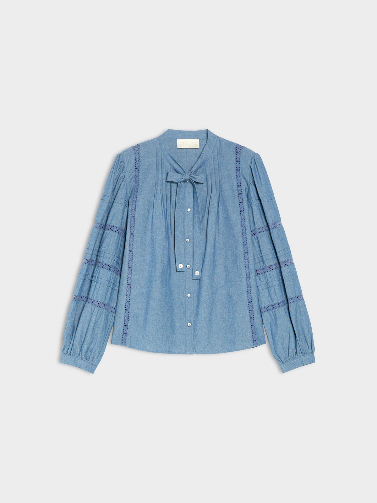 iBlues Ghiandola denim blouse flat lay blue