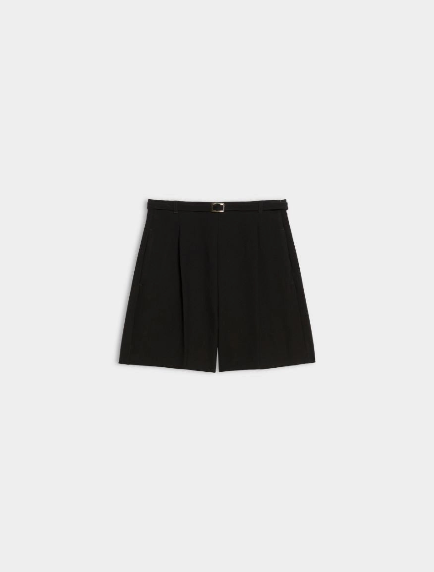     iBlues Iblbambina black high-waisted tailored shorts product view