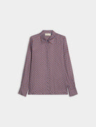 iBlues Iblodissea blue and burgundy viscose shirt product view