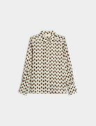     iBlues Iblodissea ivory and brown printed viscose shirt product view