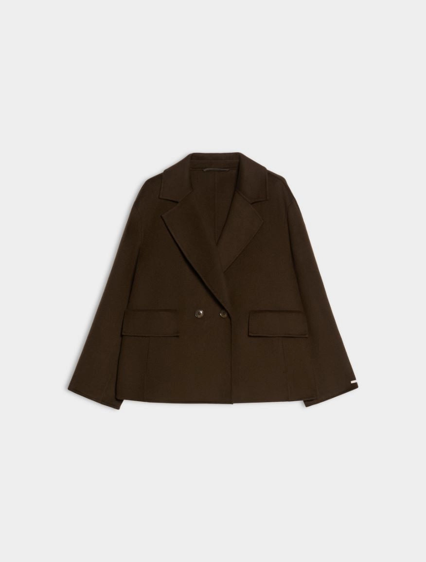 iBlues Iblsoldino chocolate brown double-breasted blazer product view