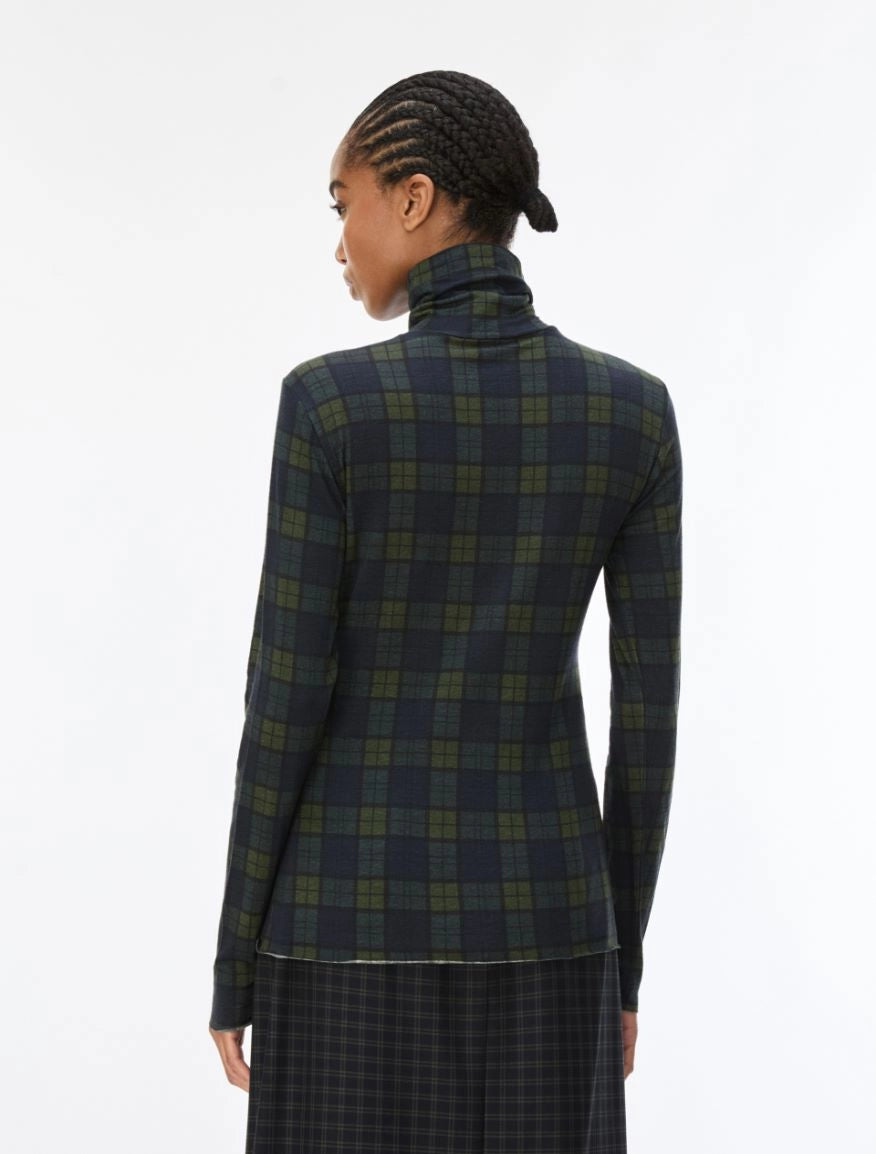 iBlues IBLVolante green and navy check jumper back view