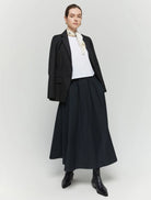 Iblues Nic Long Flared Skirt In Black