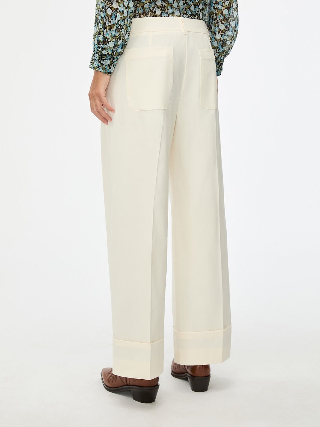 iBlues Scacco wide leg trousers back view