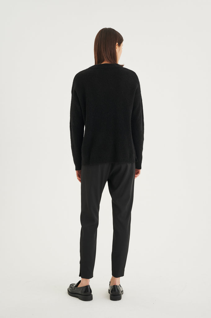 Inwear Nica Black Rib Casual Trousers From The Back