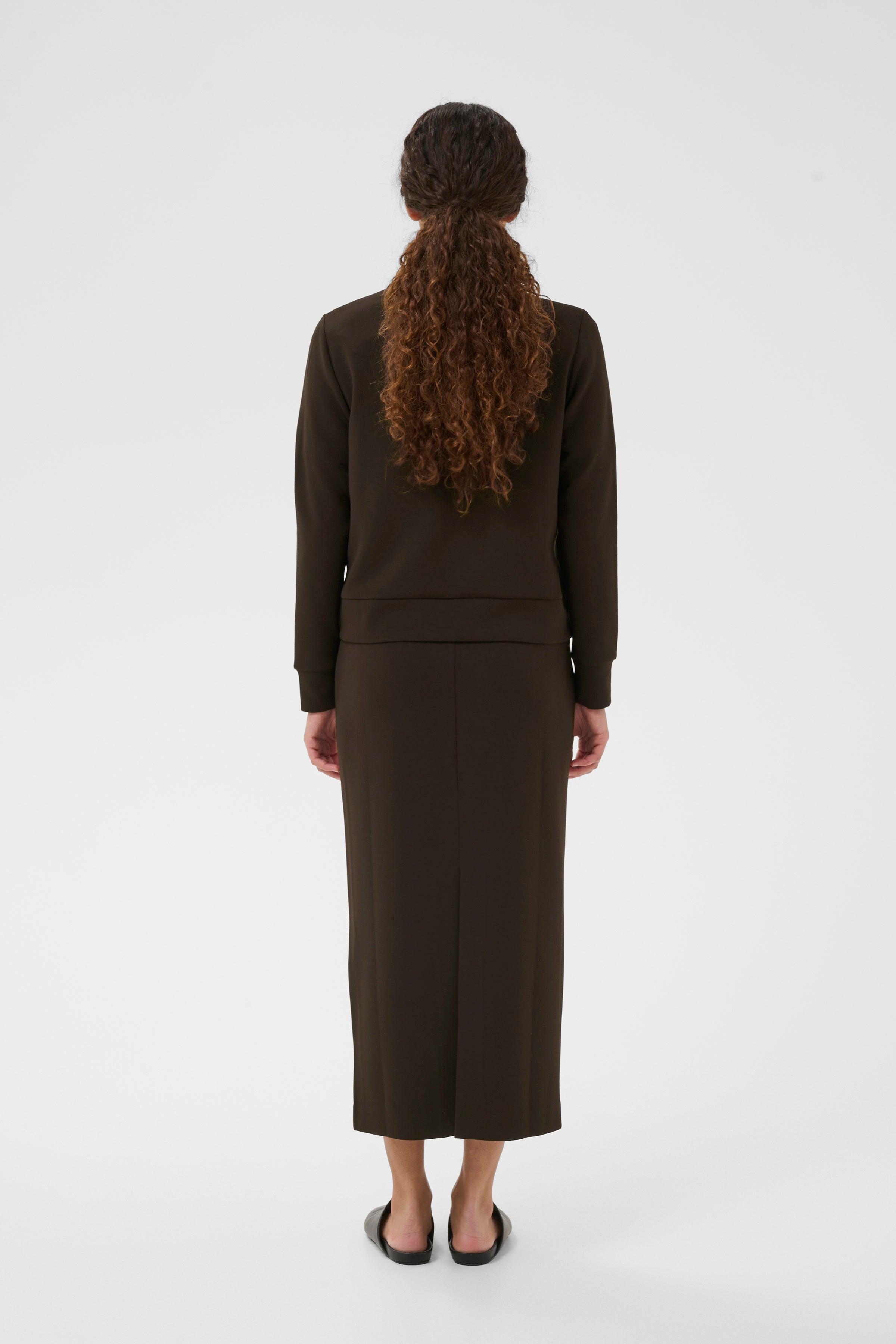 Back view of InWear chocolate brown jacket