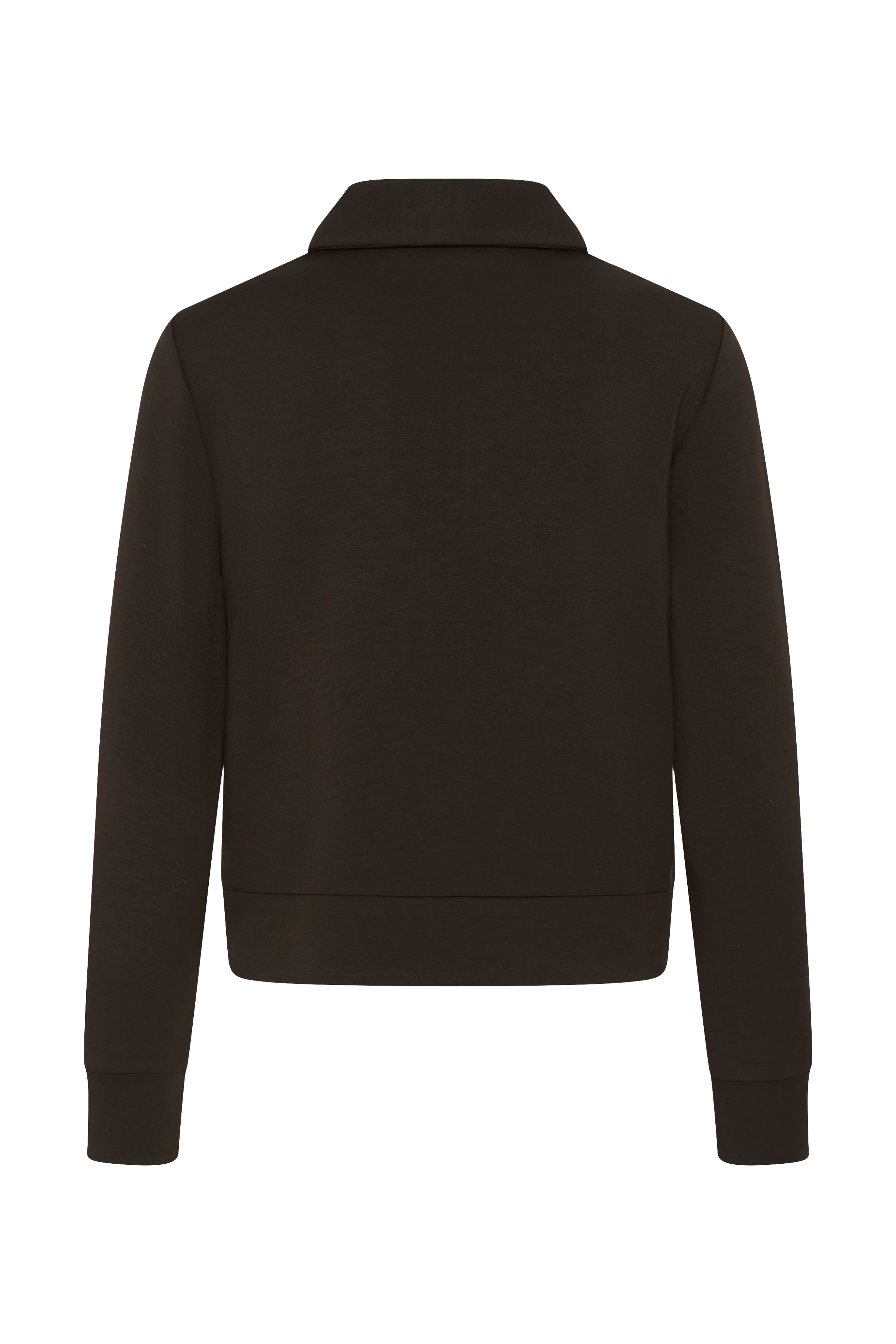 InWear zip-up smart casual jacket in brown from back 