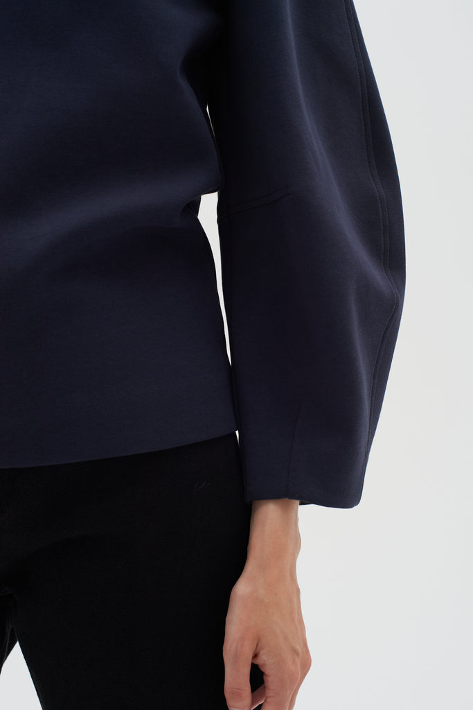 Inwear Marvin Cocoon Navy Balloon Sleeve Top