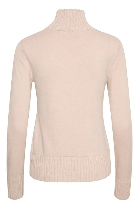Inwear Funnel Jumper With Ribbed Trims In Cream