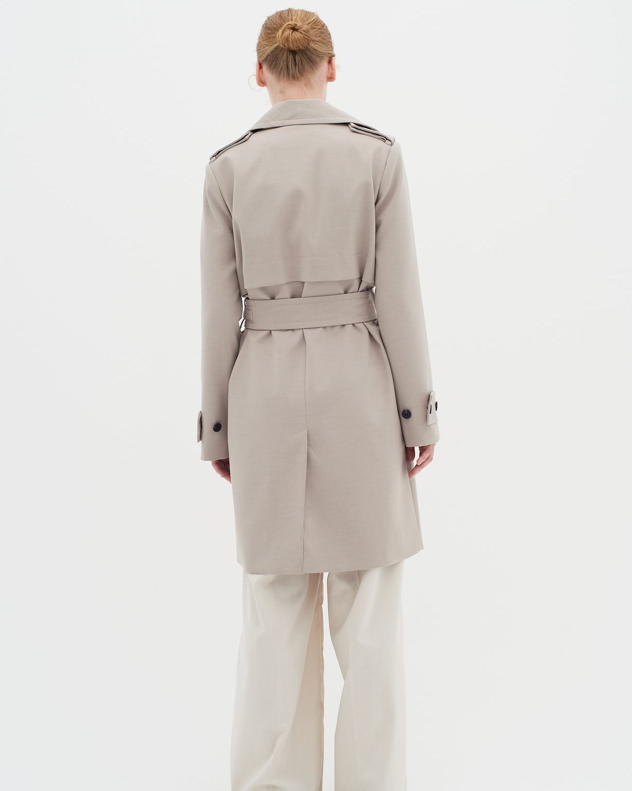 Inwear Tinah Taupe Belted Trench Coat Back