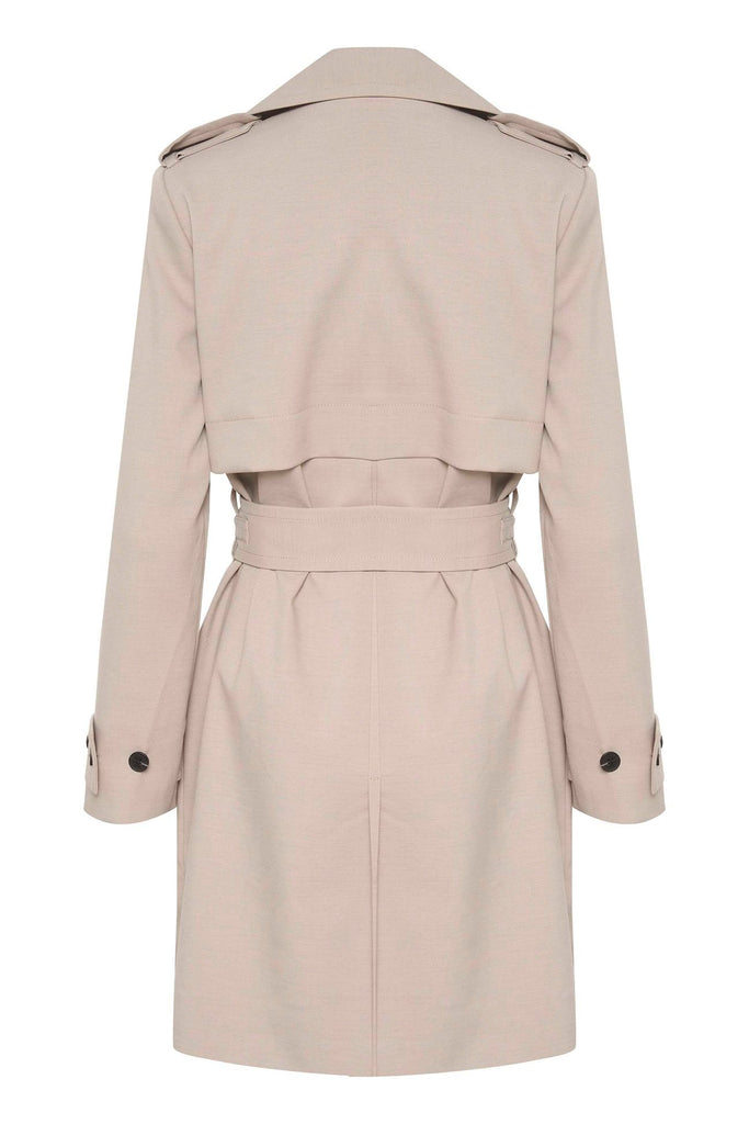 Inwear Tinah Taupe Belted Trench Coat From The back