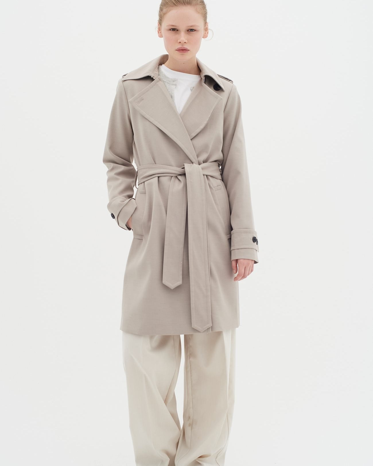 Inwear Tinah Taupe Belted Trench Coat