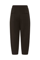 InWear Pannie chocolate brown barrel trousers product image from back 