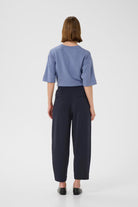 Back angle of InWear PannieI relaxed fit ankle length trousers
