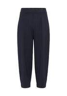 Flat lay front of InWear PannieI navy relaxed fit tapered trousers