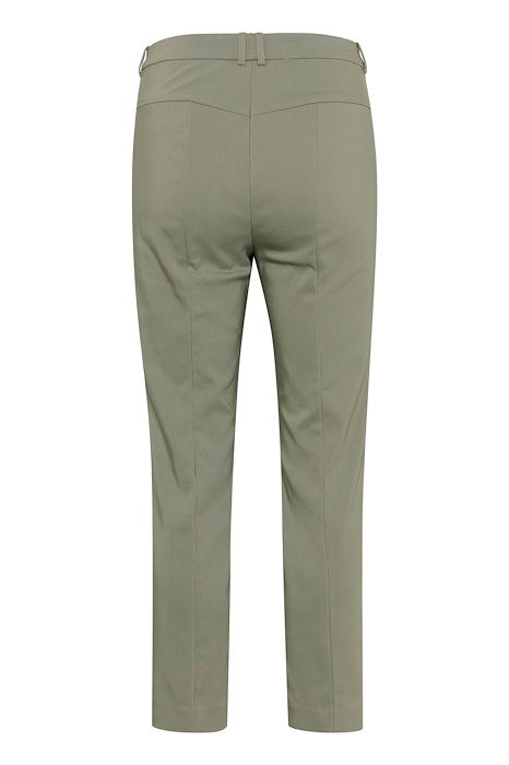 Inwear Slim Leg Angle Length Trousers in Green From The Back