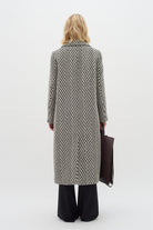 Inwear Tru Tweed Style Long Wool Blend Coat From The Bacl