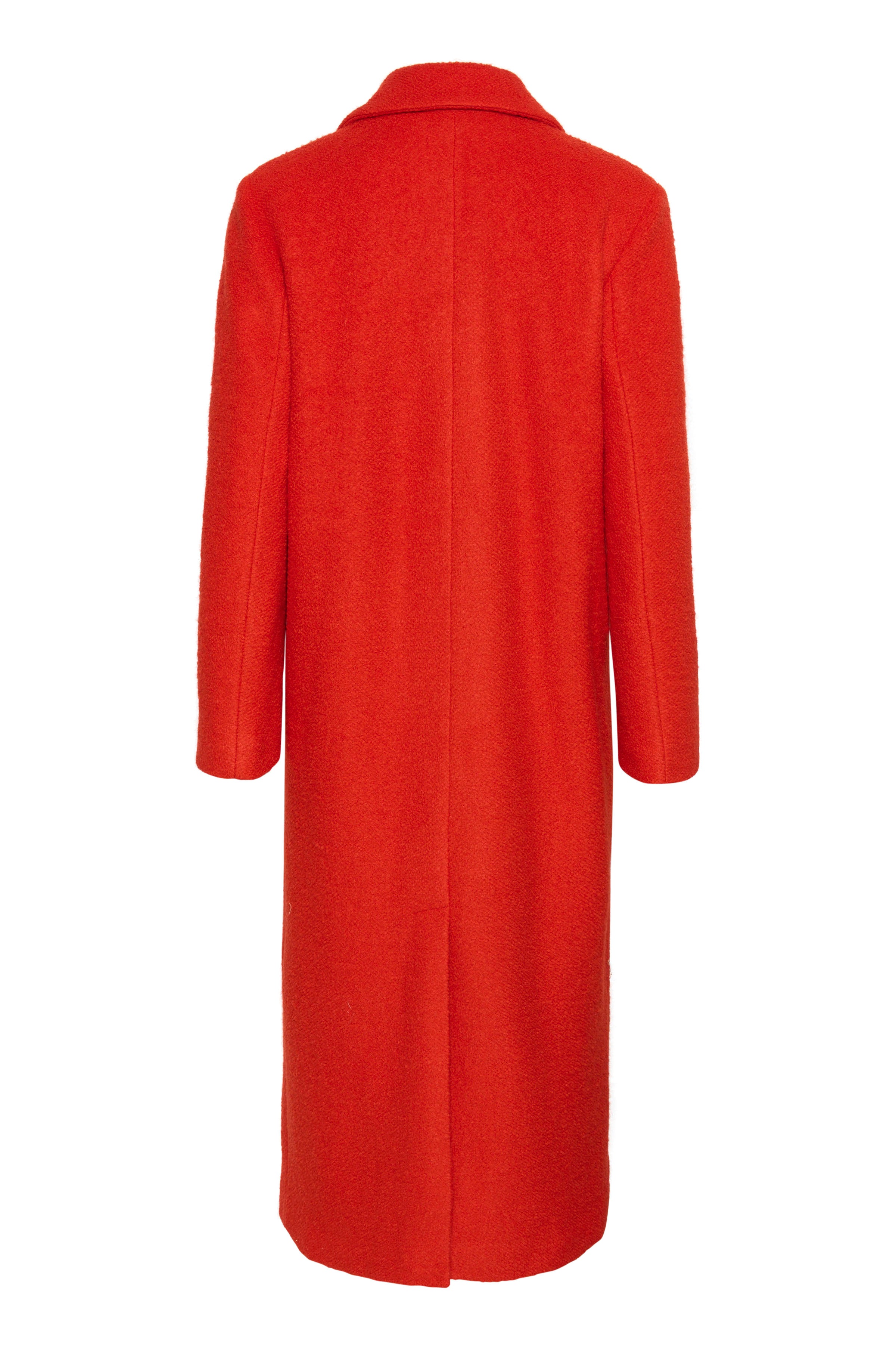 Inwear Tana Long Side Button Coat In Deep Orange - back 