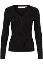 Inwear Jirai Ribbed Long Sleeve Top In Black