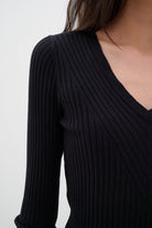 Inwear Jirai Ribbed V Neck Jumper - Black