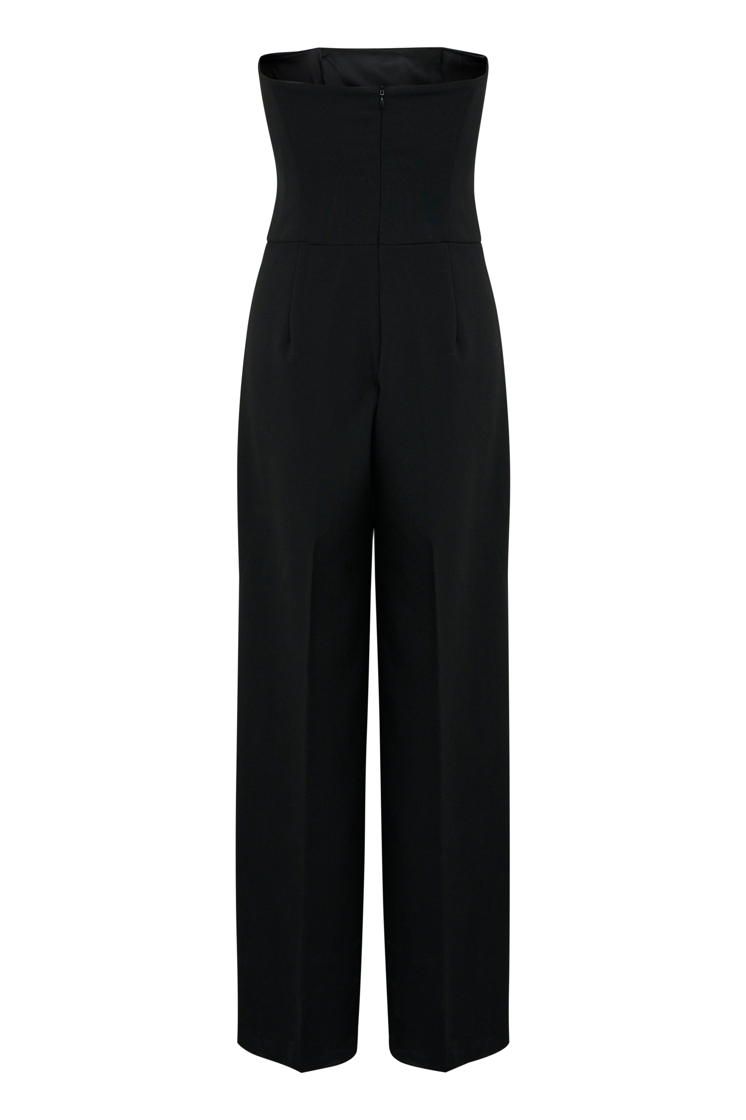 Inwear Kiarah Black Strapless Wide Leg Jumpsuit - back 