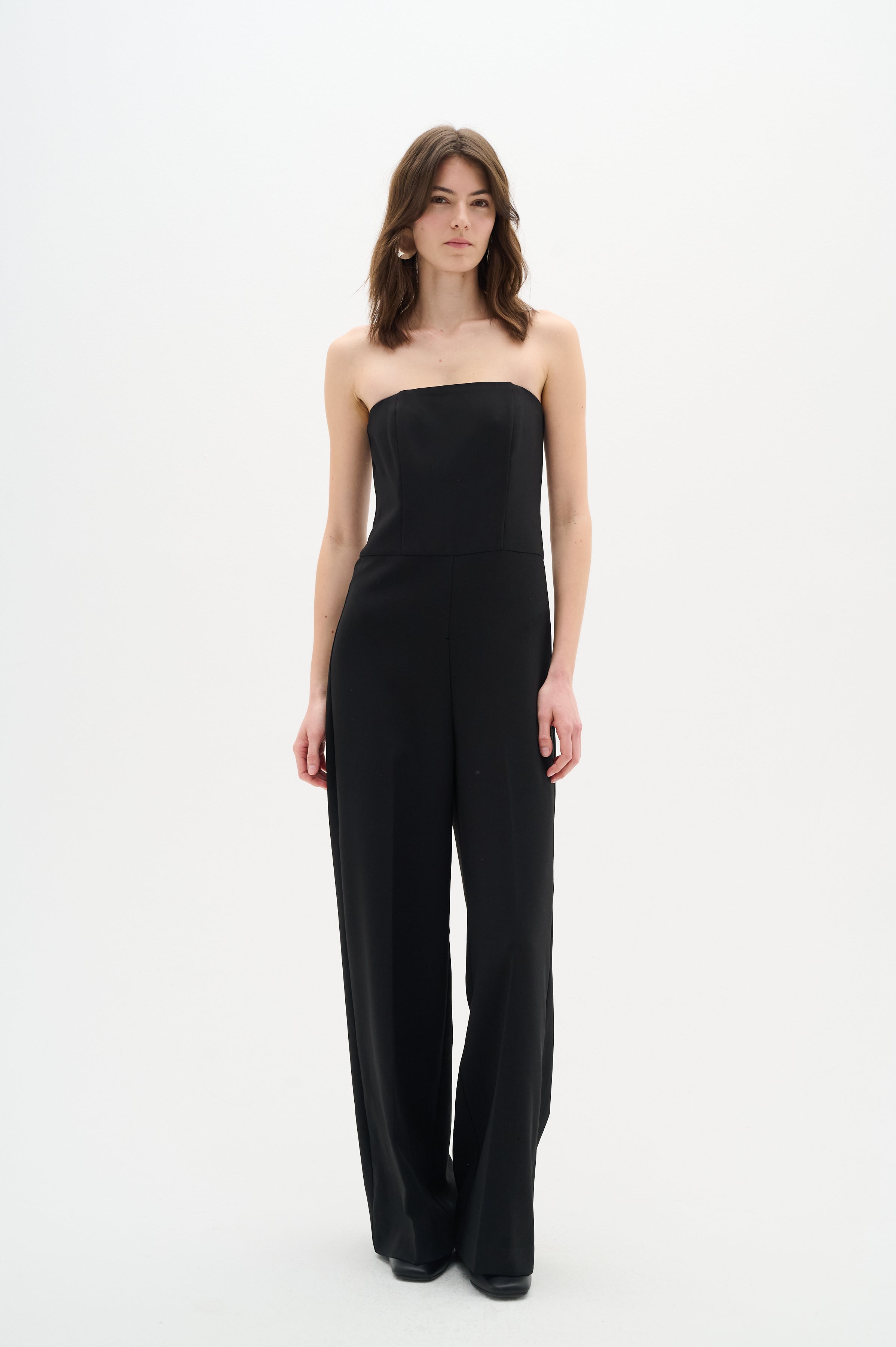 Inwear Kiarah Black Strapless Wide Leg Jumpsuit