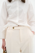 Inwear Kaili Cream Tapered Leg Trousers With Pockets 