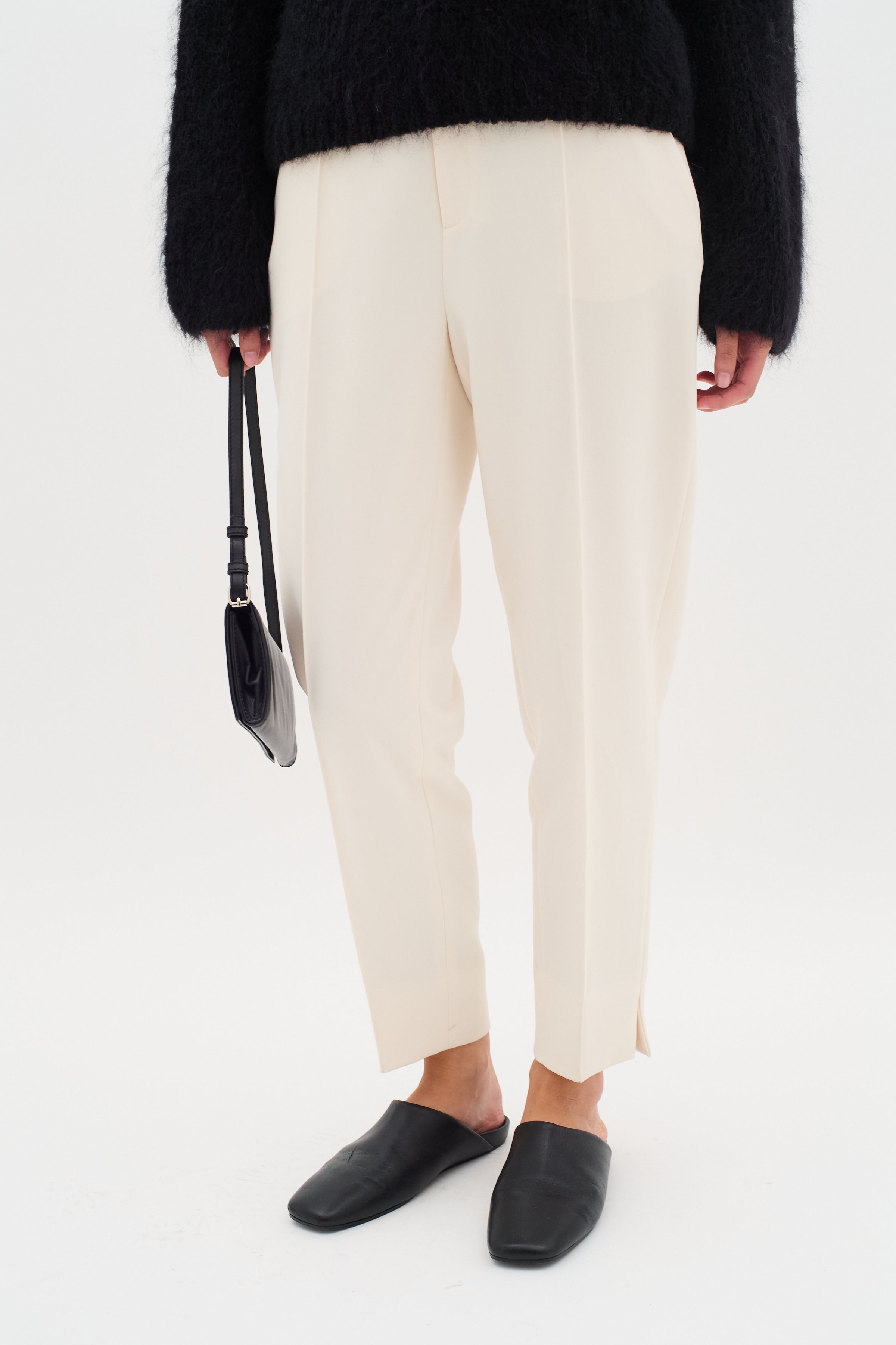 Inwear Kaili Tapered Leg Front Seem Trousers In Cream 