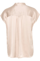 InWear Lucienne silk blouse back yoke and gathered silk fabric detail
