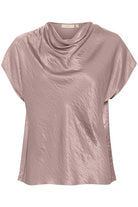 Inwear Celena Taupe Cowl Neck Top - Front 