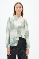 Inwear CielleI Mao Collar Green Print Shirt