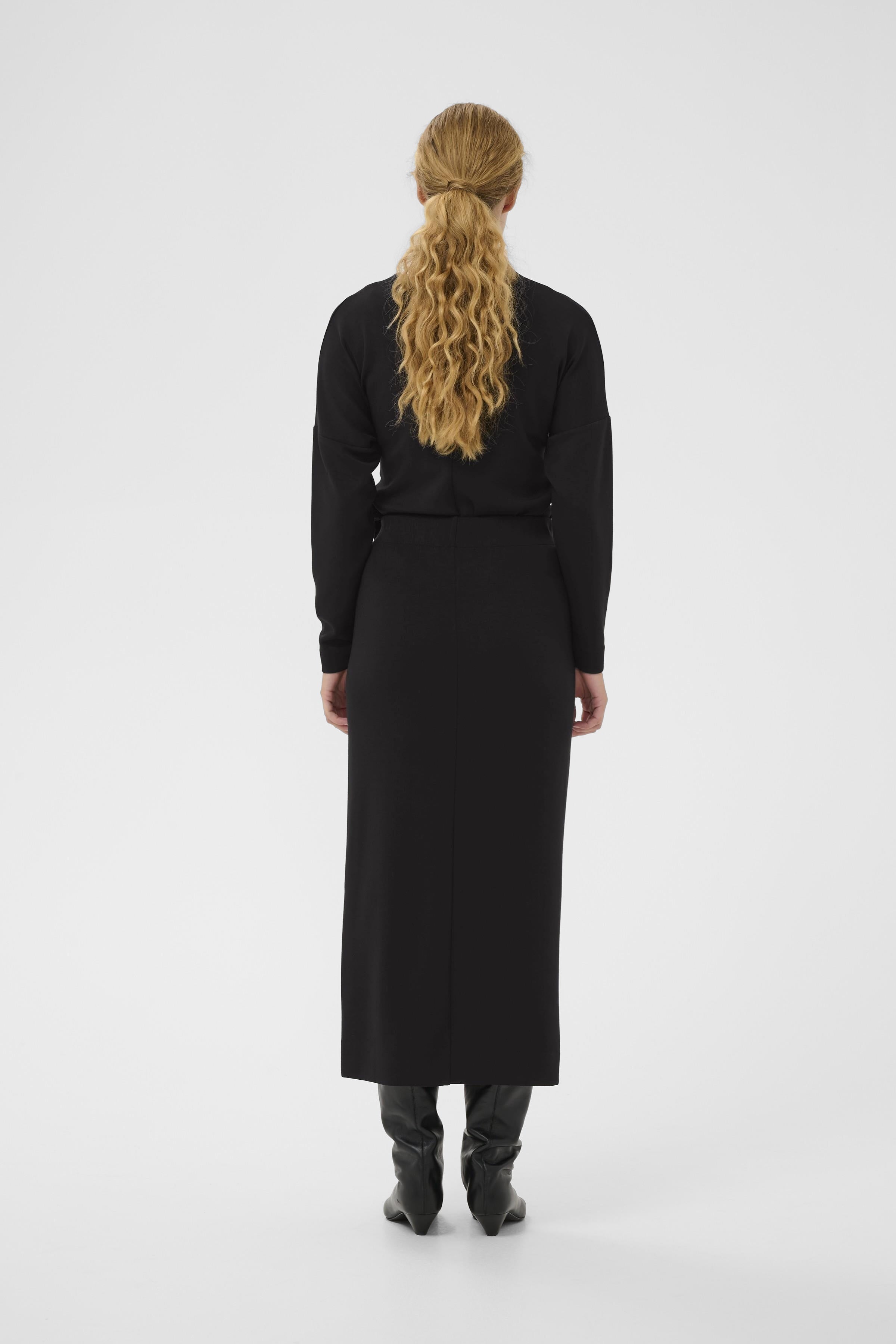 Back view of InWear Tricenti black long sleeve top