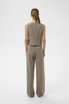 InWear Haisly Sandy Grey tailored trousers back view