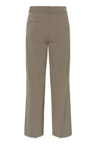InWear Haisly Sandy Grey trousers wide leg hem finish From back 