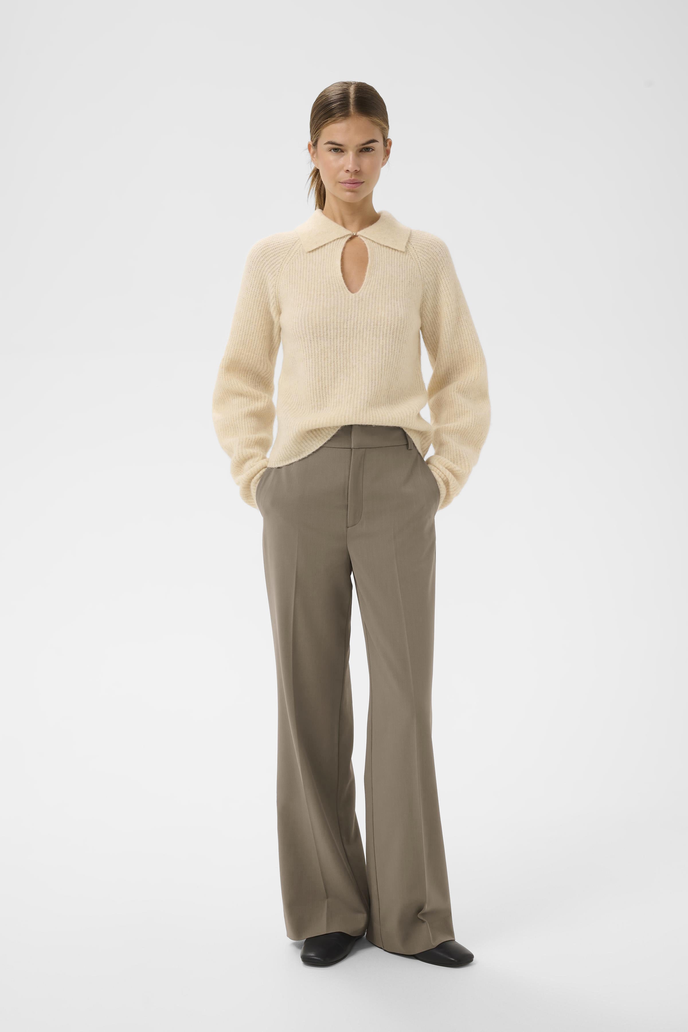 InWear Haisly Sandy Grey trousers in sandy grey