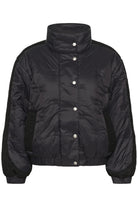 InWear Genoa boxy fit black puffer jacket front flat lay