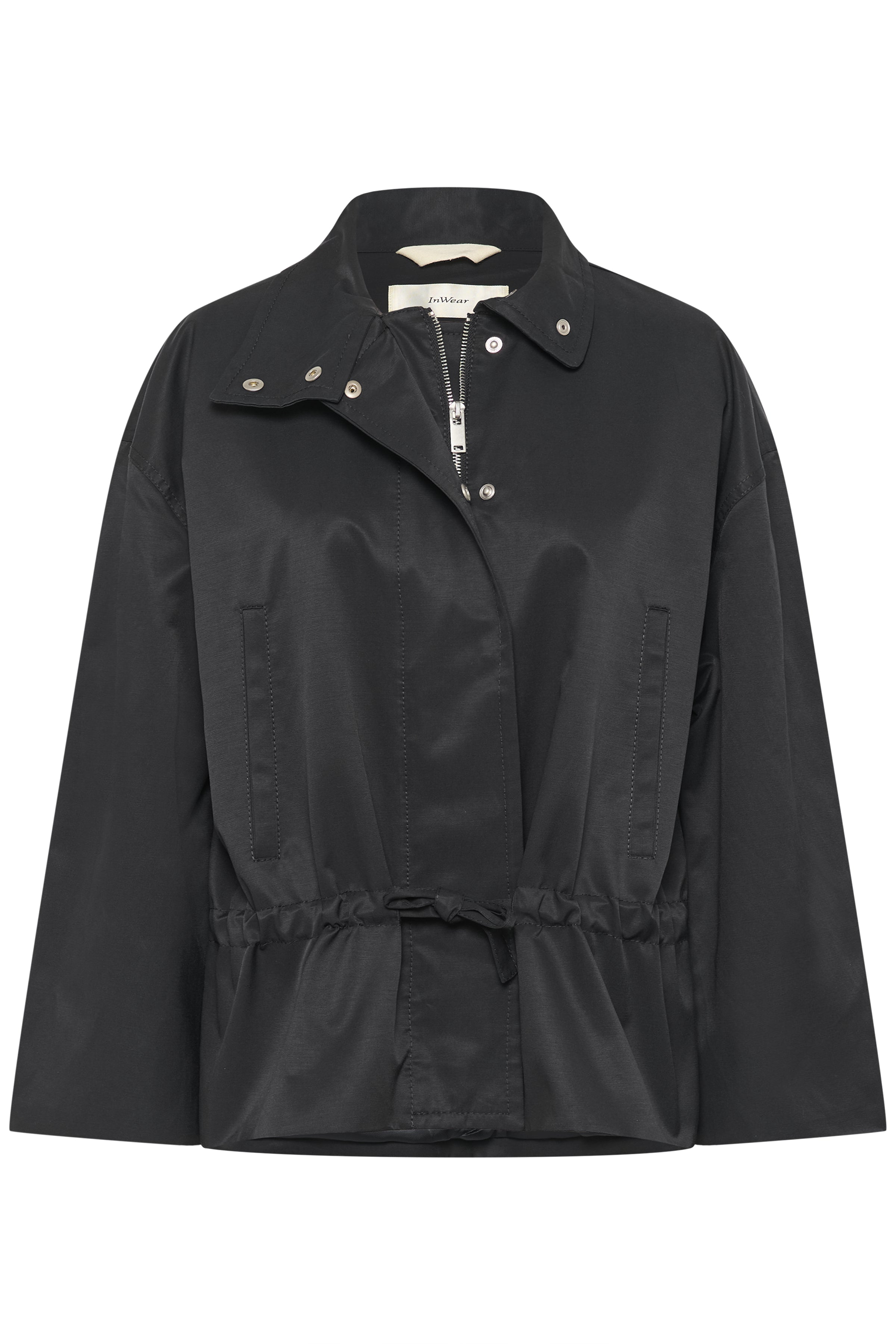 InWear Grace Lynn boxy fit jacket navy full length rear view