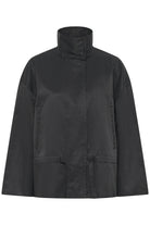 InWear Grace Lynn jacket navy close-up of collar and shoulder line