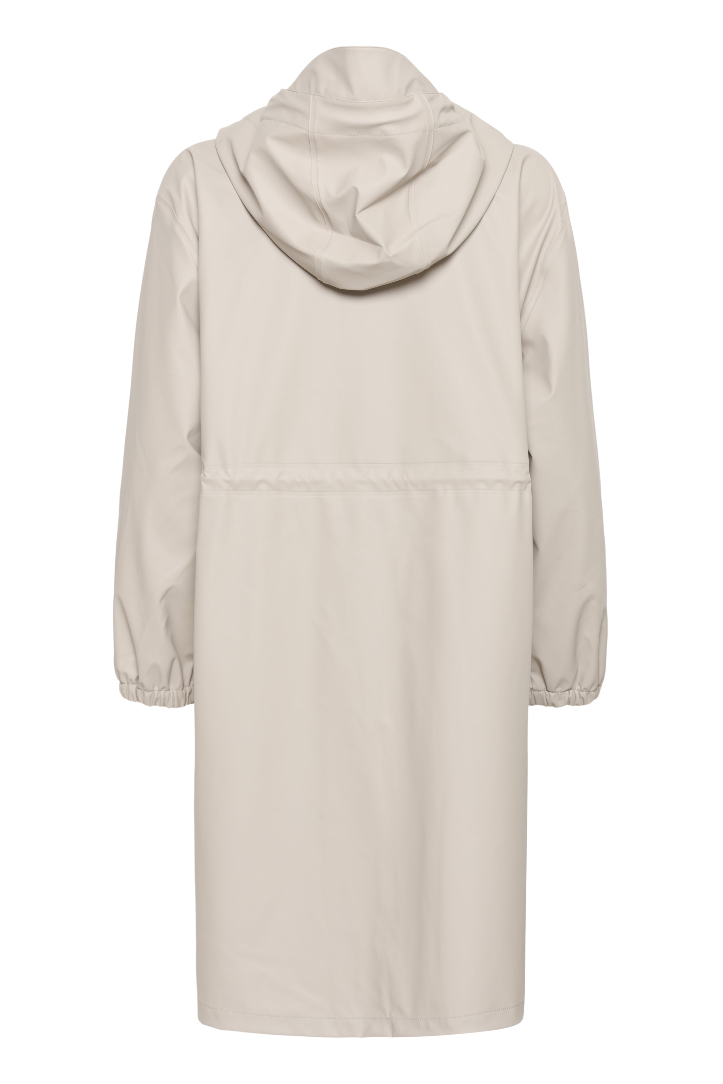 InWear Geneva waterproof beige raincoat back view