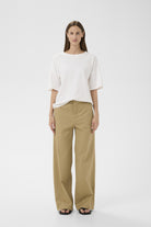 InWear Diaz wide leg trousers neutral colour front view