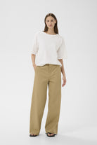 InWear Diaz wide leg trousers styled with white top
