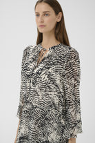 InWear black white midi dress back view