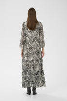 InWear black white midi dress back view