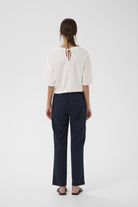 InWear Diz Nolona navy casual fit trousers back view