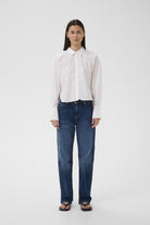 InWear Lelo Neola white relaxed shirt full outfit